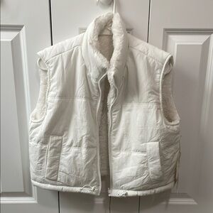 Reversible White Puffer Vest